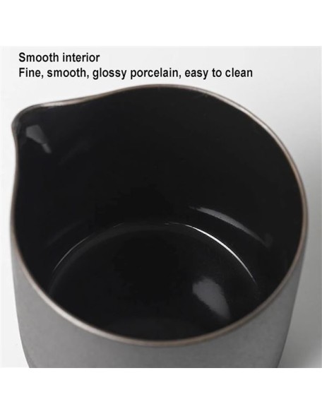 Ceramic Small Kungfu Teapot, Mini Portable Tea Set Porcelain Chinese Gongfu Tea Set Portable Teapot Set for Travel Home Outdoor and Office (Color : Black)