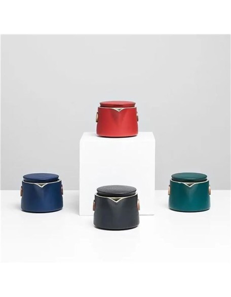 Tea kettle Ceramic Teapot Tea Cups A Tea Sets Chinese Travel Tea Set Drinkware Teapot (Color : Red) (Color : Black, Size : Onesize) (Black Onesize)