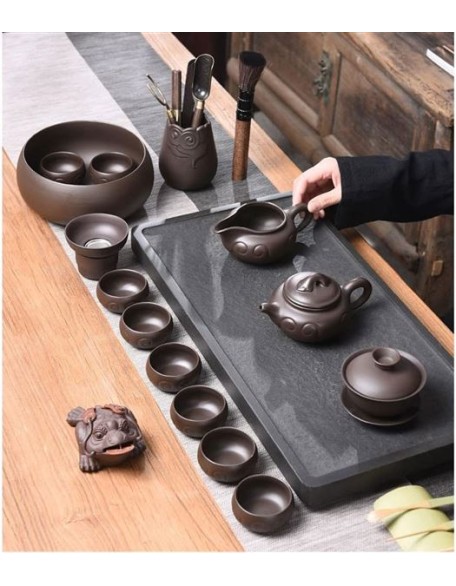 Tea Set, Chinese Tea Set teapot Set gongfu Tea Set Tea Pot Set Ceramic Gongfutea Pot Cup Set Tea Set Service Pot Cups Gift for Tea Ceremony Party Home Office De