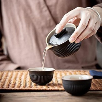 Ceramic Teacup Set Portable Travel Tea Set Ceramic Teapot Kettle Quik Pots One Pot and Two Cups Teaware Chinese Drink TeapotsTea Cup fee Set Tea fee Pot Teapots,