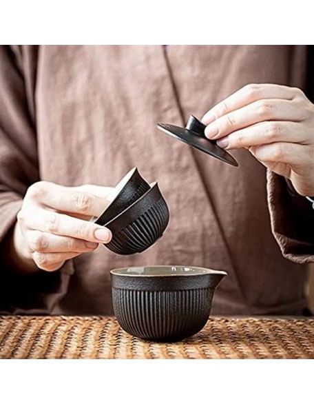 Ceramic Teacup Set Portable Travel Tea Set Ceramic Teapot Kettle Quik Pots One Pot and Two Cups Teaware Chinese Drink TeapotsTea Cup fee Set Tea fee Pot Teapots,