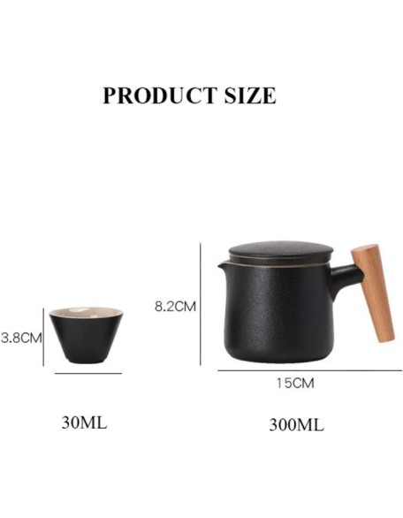 Portable Travel Tea Set Handmade Kungfu Tea Set Porcelain Teapot with 6 Teacups Travel Tea Bag for Travel Office Home for Business