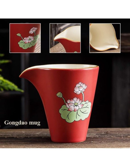Ceramic Tea Set Chinese Tea Gift Set Service Porcelain Tea Pot with 6 Tea Cups Japanese Tea Sets Traditional Tea Ceremony Kung Fu Tea Set Wedding Party Home Decor