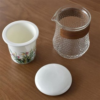 Chinese Tea Set, Ceramic Tea Cup Set, with Tea Infuser Portable Travel Tea Set with Travel Bag Beautiful Tea Set Good Business Gifts,C (Color : C) (C)
