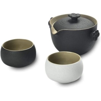 Tea Set Tea Cups Teapot Set Handmade Chinese Tea Set Healthy Tea Set for Christmas Anniversary Birthday. Tea Cup Set Tea Pot Set Coffee Cup Set (Color : A, Size : 3 pcs)