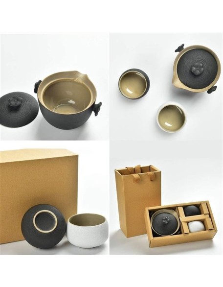 Tea Set Tea Cups Teapot Set Handmade Chinese Tea Set Healthy Tea Set for Christmas Anniversary Birthday. Tea Cup Set Tea Pot Set Coffee Cup Set (Color : A, Size : 3 pcs)