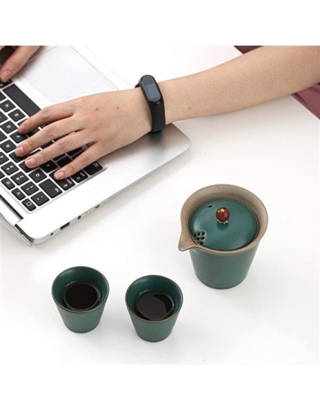 Tea Set Tea Cups Teapot Set Chinese Tea Set Portable Teapot Ceramic Tea Pot 2 Tea Cup Suitable for Travel. Tea Cup Set Tea Pot Set Coffee Cup Set (Color : A, Size : 4pcs)