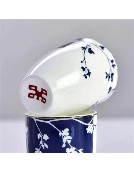 Tea Set for Adults Travel Tea Sets Ceramic Tea Set Japanese Tea Cups Sets Red Glazed Chinese Porcelain with Handle 1, 6 Teacups