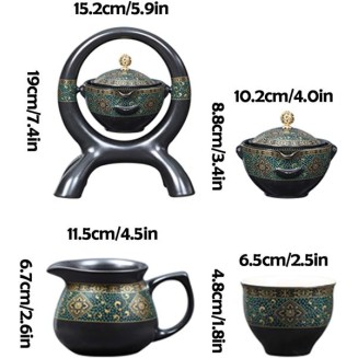 Gongfu Tea Set/Tea Pot Set Ceramic Tea Sets Includes Tea Cups Public Teacups Gaiwan Suitable for Home Travel Outdoor Office Classic Kungfu Tea Sets Chinese，