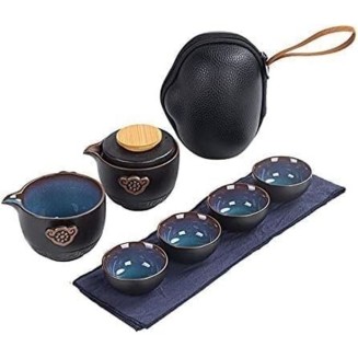 Travel tea set,portable tea set,Tea Set, Travel Ceramic Portable Tea Set, Tea Cups Set, with Portable Tea Bag, Chinese Ceramic Tea Set