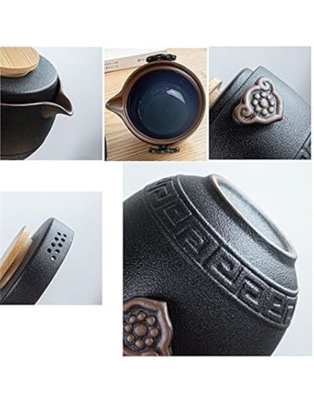 Travel tea set,portable tea set,Tea Set, Travel Ceramic Portable Tea Set, Tea Cups Set, with Portable Tea Bag, Chinese Ceramic Tea Set
