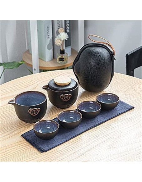Travel tea set,portable tea set,Tea Set, Travel Ceramic Portable Tea Set, Tea Cups Set, with Portable Tea Bag, Chinese Ceramic Tea Set
