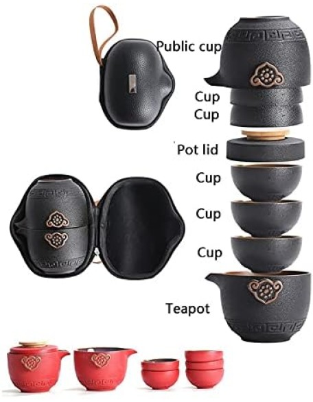 Tea Set Tea Set Teapot Tea Cup Grade Chinese Tea Travel Tea Set Kung Fu Teaset Ceramic Portable Teapot Porcelain Teaset Gaiwan Tea Cups of Tea CeremonyTeapot