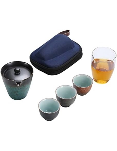 Tea Set Tea Set Teapot Tea Cup Tea Set Teapot Gaiwan with 3 Cups A Tea Sets Portable Travel Tea Set Kung Fu Tea Set Kung Fu Tea CupsTeapot