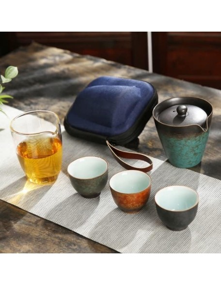 Tea Set Tea Set Teapot Tea Cup Tea Set Teapot Gaiwan with 3 Cups A Tea Sets Portable Travel Tea Set Kung Fu Tea Set Kung Fu Tea CupsTeapot