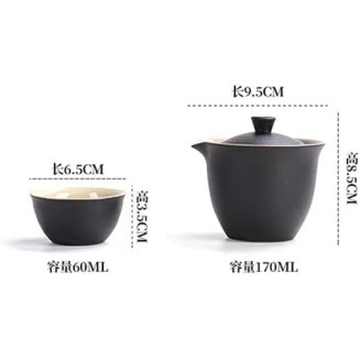 Tea Set Tea Set Teapot Tea Cup 4pcs Chinese Gaiwan Tureen Tea Set Ceramic Teapots 3 Cups Portable Travel Kung Fu Teaware Ceremony Business Gift 170mlTeapot