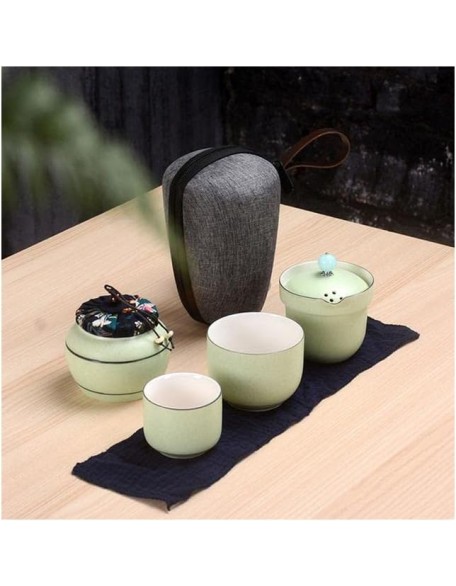 Tea Set Tea Set Teapot Tea Cup Travel Tea Set 6 Pieces Ceramic Outdoor Portable Bag Chinese Kungfu Teaware Sets Gaiwan Teacup Set Drinkware Cup Teapot