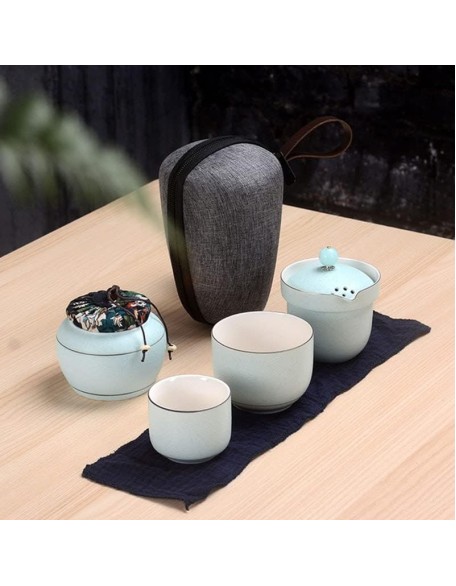 Tea Set Tea Set Teapot Tea Cup Travel Tea Set 6 Pieces Ceramic Outdoor Portable Bag Chinese Kungfu Teaware Sets Gaiwan Teacup Set Drinkware Cup Teapot