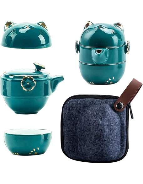 Tea Set Tea Set Teapot Tea Cup Cat Porcelain Tea Mug with Strainer Filter and Lid Portable Ceramic Portable Tea Coffee Mug Set for Office Travel and HomeTeapot