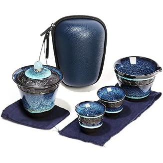 Tea Set Tea Set Teapot Tea Cup Chinese Kung Fu Travel Tea Set Ceramic Glaze Teapot Teacup Gaiwan Porcelain Teaset Kettles Teaware Sets Drinkware Tea CeremonyTeapot