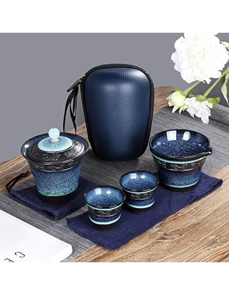 Tea Set Tea Set Teapot Tea Cup Chinese Kung Fu Travel Tea Set Ceramic Glaze Teapot Teacup Gaiwan Porcelain Teaset Kettles Teaware Sets Drinkware Tea CeremonyTeapot