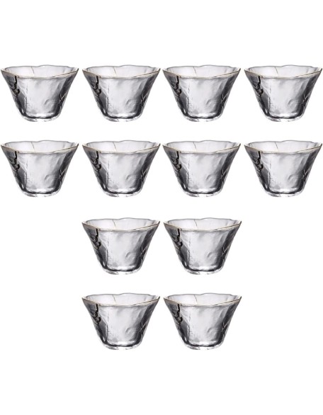 Simple Teapot Teacup, Tea Set for Home Ceramic Tea Set, Wine Glass Juice Cups 12 pcs Gifts Glassesclear Shaped Shots Housewarming Reataurant Glasses Chinese Liquor Dessert Drinking Gift Heat-Resistant