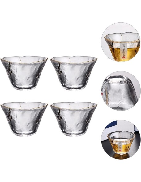 Simple Teapot Teacup, Tea Set for Home Ceramic Tea Set, Wine Glass Juice Cups 12 pcs Gifts Glassesclear Shaped Shots Housewarming Reataurant Glasses Chinese Liquor Dessert Drinking Gift Heat-Resistant