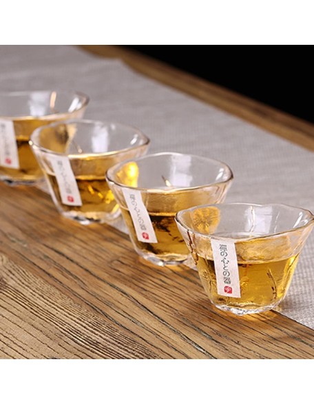 Simple Teapot Teacup, Tea Set for Home Ceramic Tea Set, Wine Glass Juice Cups 12 pcs Gifts Glassesclear Shaped Shots Housewarming Reataurant Glasses Chinese Liquor Dessert Drinking Gift Heat-Resistant