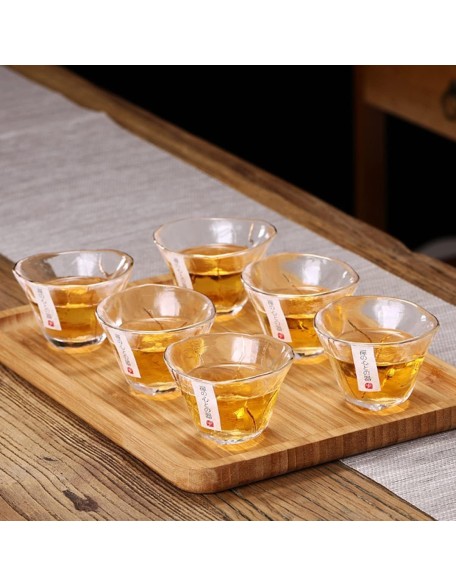 Simple Teapot Teacup, Tea Set for Home Ceramic Tea Set, Wine Glass Juice Cups 12 pcs Gifts Glassesclear Shaped Shots Housewarming Reataurant Glasses Chinese Liquor Dessert Drinking Gift Heat-Resistant