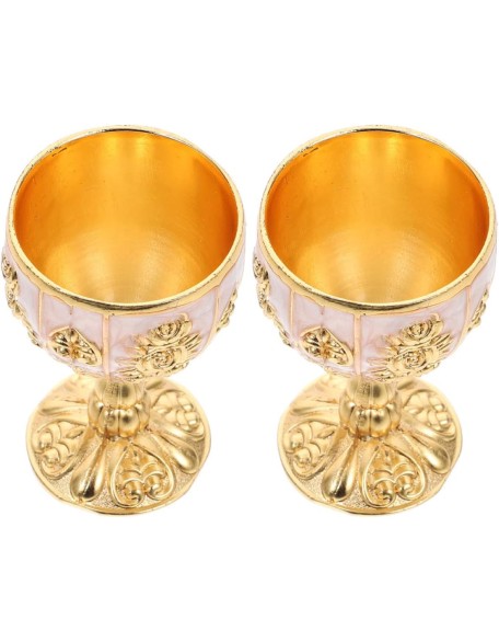 Simple Teapot Teacup, Tea Set for Home Ceramic Tea Set, Wine Glass Juice Cups Set of 4 Engraved Flower Metal Embossed Wine Glasses Floral Wine Glasses Cocktail Glasses Wine Cup: Vintage ( Color : Gold