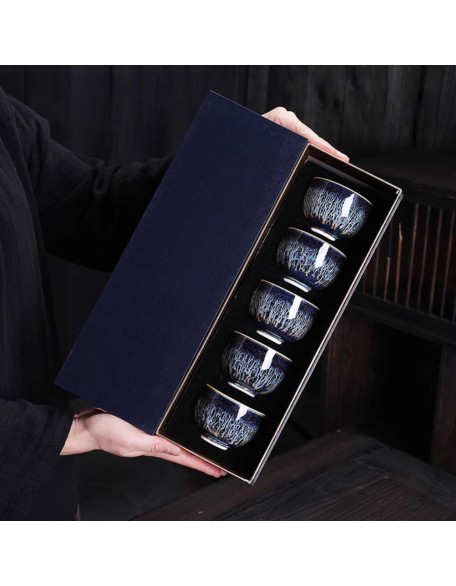90ml Jianzhan Tea Cup Five Elements Cup Single Cup Kung Fu Tea Set Vintage Ceramics
